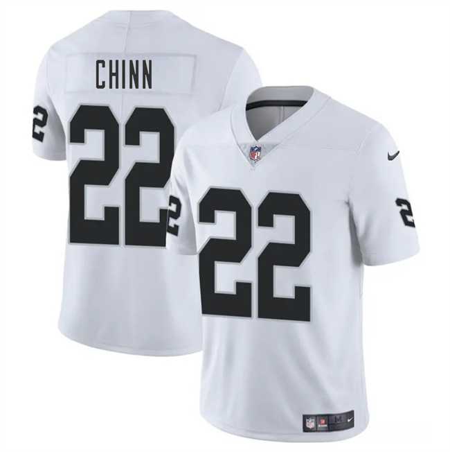 Men & Women & Youth Las Vegas Raiders #22 Jeremy Chinn White 2025 Vapor Stitched Jersey->las vegas raiders->NFL Jersey